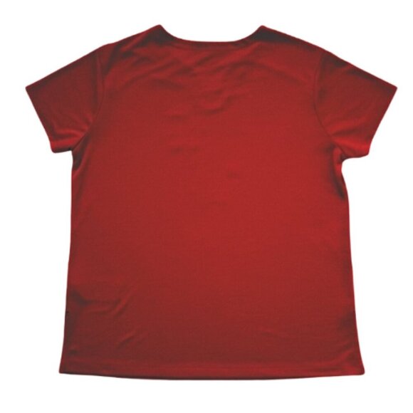 Nike Dry-FIT Washington Nationals V-Neck Tee Women's L Red Athletic T-Shirt - Picture 2 of 10